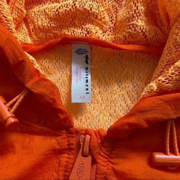 *SOLD* NWOT FP Movement One More Mile Neon Orange Lightweight Jacket Size Small - Picture 9 of 14